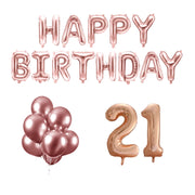 21 jaar Verjaardag Versiering Ballon Pakket rosé goud