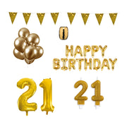21 jaar Verjaardag Versiering Pakket Goud