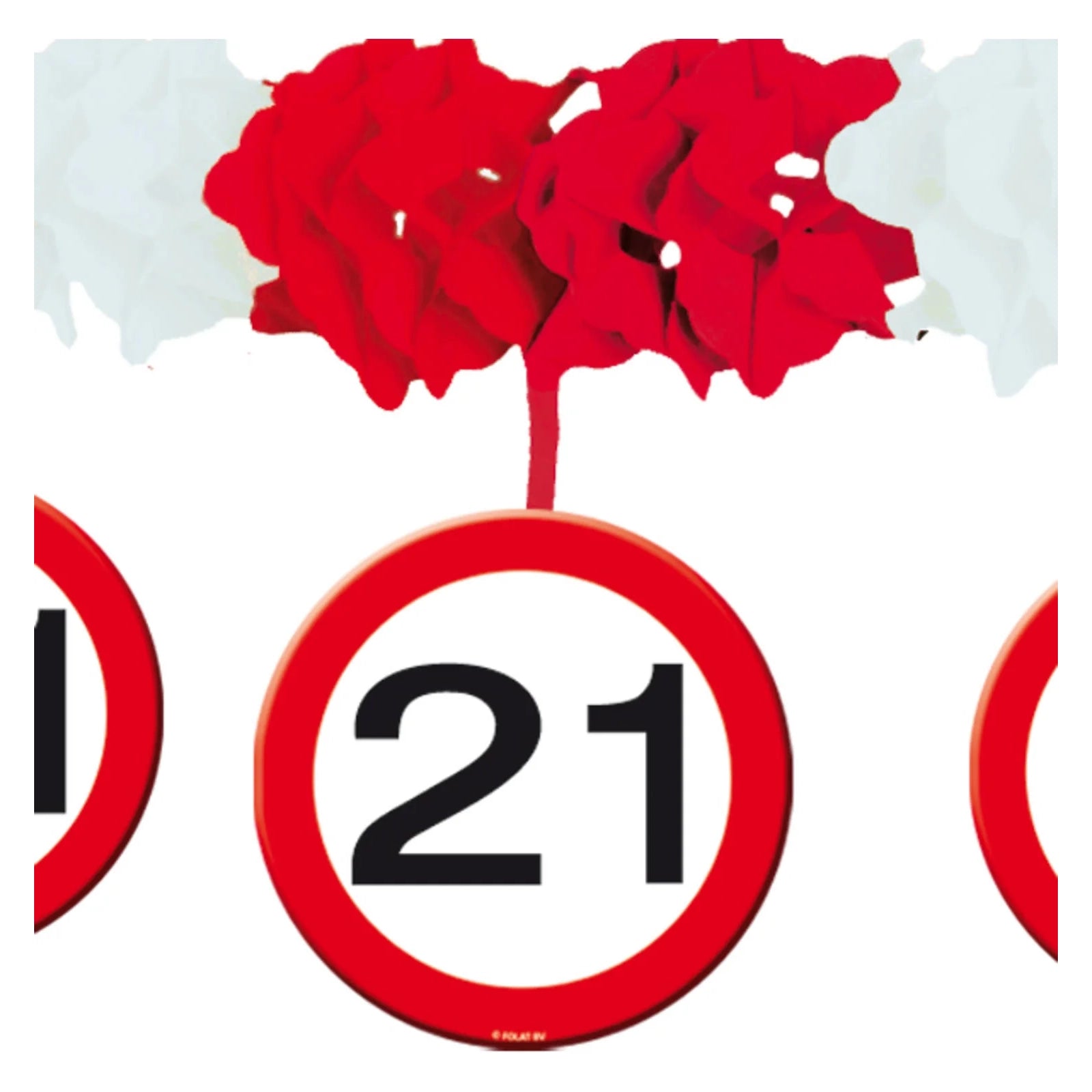 21 jaar verkeersbord slinger