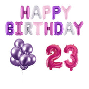 23 jaar Verjaardag Versiering Ballon Pakket Pastel & Roze