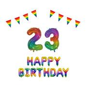 23 jaar Verjaardag Versiering Pakket Regenboog