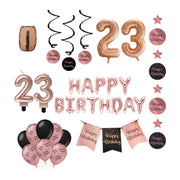 23 jaar Verjaardag Versiering Pakket Rose Gold