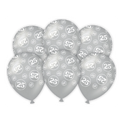 25 jaar Getrouwd - Ballonnen - 6 stuks - 30cm