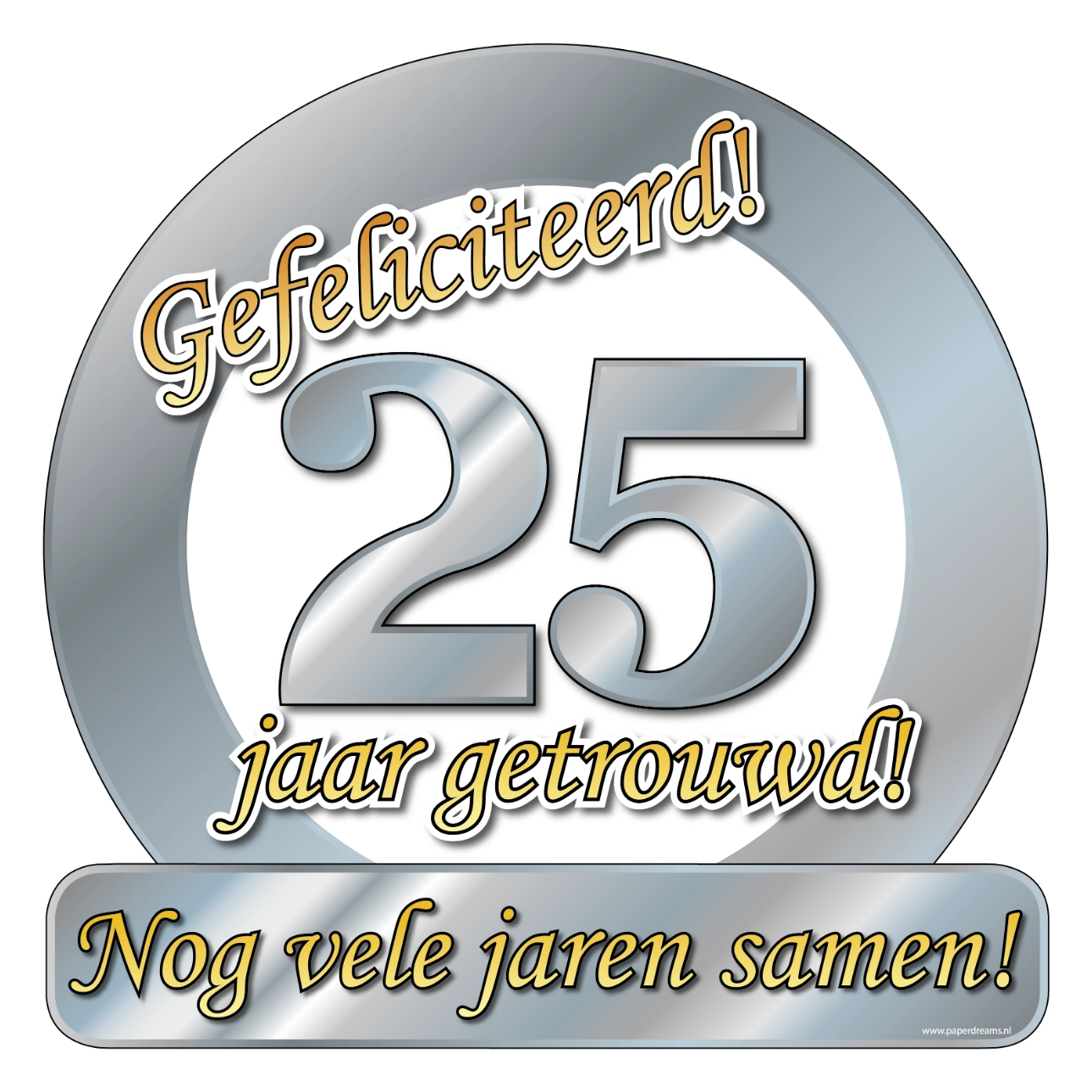 25 jaar Getrouwd - Deurbord