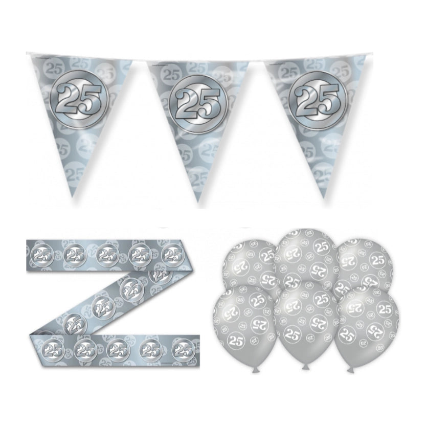 25 jaar Getrouwd Versiering pakket - S