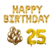 25 jaar Verjaardag Versiering Ballon Pakket Goud