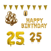 25 jaar Verjaardag Versiering Pakket Goud