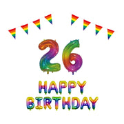 26 jaar Verjaardag Versiering Pakket Regenboog