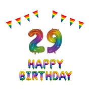 29 jaar Verjaardag Versiering Pakket Regenboog