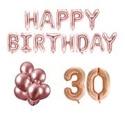 30 jaar Verjaardag Versiering Ballon Pakket rosé goud