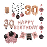 30 jaar Verjaardag Versiering Pakket Rose Gold