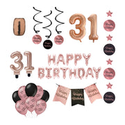 31 jaar Verjaardag Versiering Pakket Rose Gold
