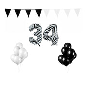 34 jaar Verjaardag Versiering Pakket Zebra