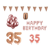 35 jaar Verjaardag Versiering Pakket Rosé Goud