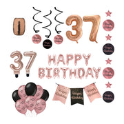 37 jaar Verjaardag Versiering Pakket Rose Gold