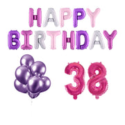 38 jaar Verjaardag Versiering Ballon Pakket Pastel & Roze