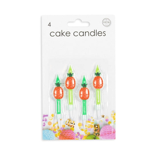 4 taart kaarsjes ananas