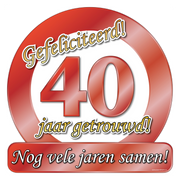 40 jaar Getrouwd - Deurbord