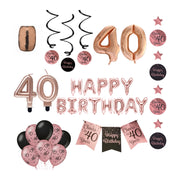 40 jaar Verjaardag Versiering Pakket Rose Gold