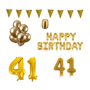 41 jaar Verjaardag Versiering Pakket Goud