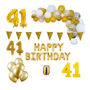41 jaar Verjaardag Versiering Pakket Goud XL