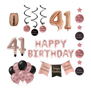 41 jaar Verjaardag Versiering Pakket Rose Gold