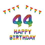 44 jaar Verjaardag Versiering Pakket Regenboog