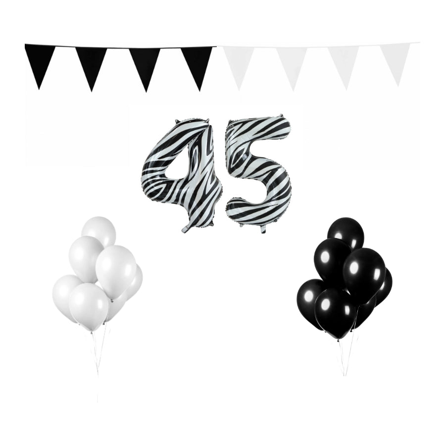 45e verjaardagsdecoratie, bordeauxrood, roségoud, Happy