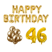 46 jaar Verjaardag Versiering Ballon Pakket Goud