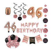 46 jaar Verjaardag Versiering Pakket Rose Gold