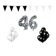 46 jaar Verjaardag Versiering Pakket Zebra