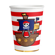Bekertjes Piratenschip – 8 stuks (250 ml)