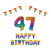 47 jaar Verjaardag Versiering Pakket Regenboog
