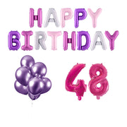 48 jaar Verjaardag Versiering Ballon Pakket Pastel & Roze