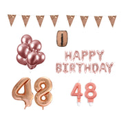 48 jaar Verjaardag Versiering Pakket Rosé Goud