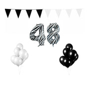 48 jaar Verjaardag Versiering Pakket Zebra