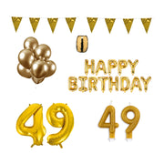 49 jaar Verjaardag Versiering Pakket Goud