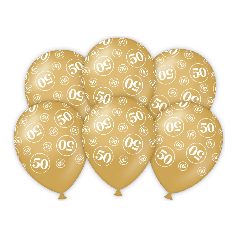 50 jaar Getrouwd - Ballonnen - 6 stuks - 30cm