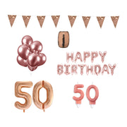50 jaar Verjaardag Versiering Pakket Rosé Goud