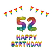 52 jaar Verjaardag Versiering Pakket Regenboog
