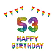 53 jaar Verjaardag Versiering Pakket Regenboog