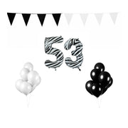 53 jaar Verjaardag Versiering Pakket Zebra