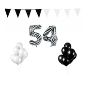 54 jaar Verjaardag Versiering Pakket Zebra
