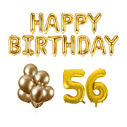 56 jaar Verjaardag Versiering Ballon Pakket Goud