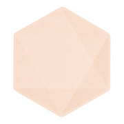 6 Bamboo bordjes - pastel abricoos - 16cm