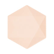 6 Bamboo bordjes - pastel abricoos - 20cm