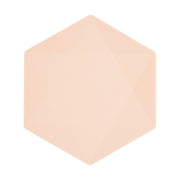 6 Bamboo bordjes - pastel abricoos - 26cm