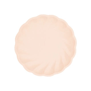 6 Bamboo bordjes - pastel abrikoos - 19cm