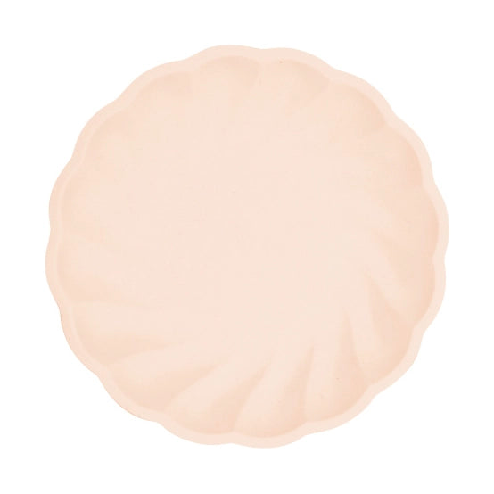 6 Bamboo bordjes - pastel abrikoos - 23cm