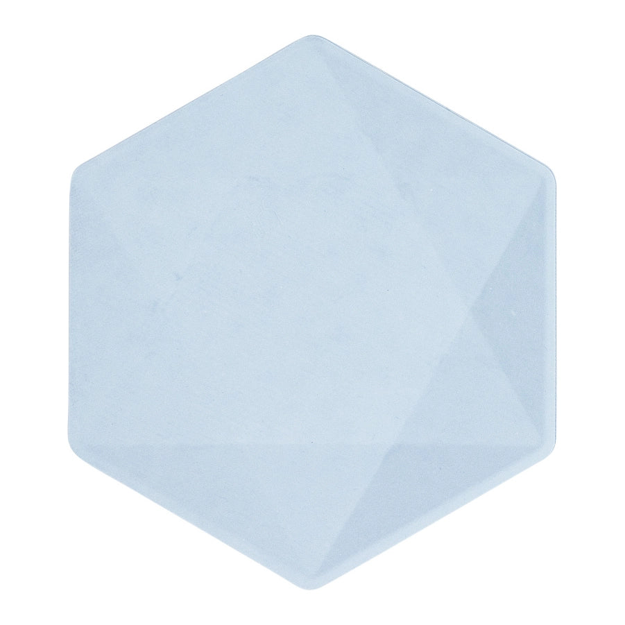 6 Bamboo bordjes - pastel blauw - 16cm